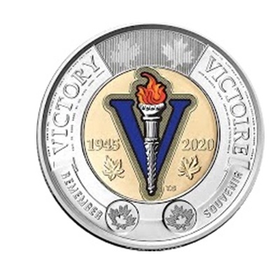 2020 $2 Coloured Coin - 75th Anniversary - End of WWII